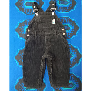 Vintage 90s Gymboree Toddler Size XS Overalls Black Corduroy